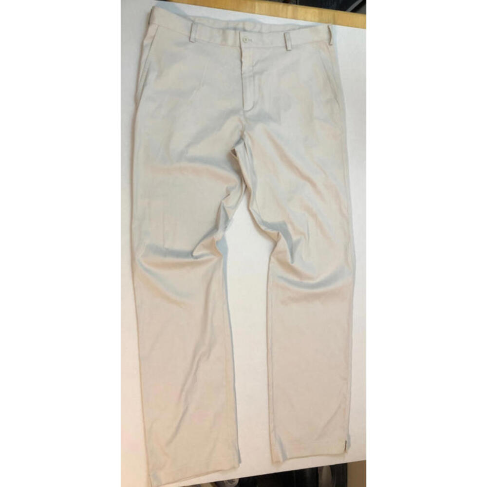 Nike Pants Men's 38x36 Tech Golf Light Bone Dri-Fit 472532-072 Flat Front